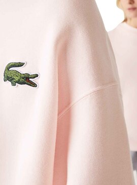 Sweat Lacoste Loose Fit Rosa pour Homme