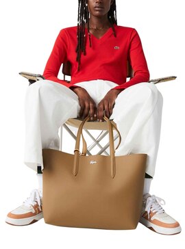 Sac à main Lacoste Réversible Camel pour Femme