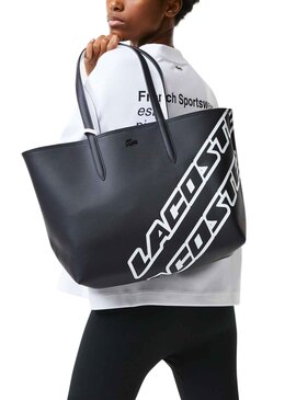 Sac à Main Shopper Lacoste Logo Réversible pour Femme 