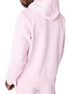 Sweat Lacoste Basique Rose pour Homme
