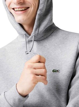 Sweat Lacoste SH9623 Gris pour Homme