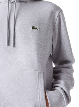 Sweat Lacoste SH9623 Gris pour Homme