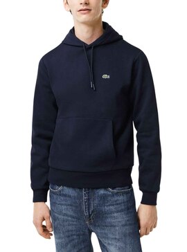 Sweat Lacoste Basic Hood Bleu Marine pour Homme