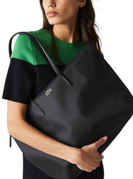 Lacoste L Sac Shopping Femme Noir