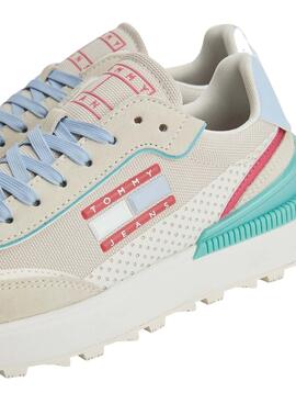 Baskets Tommy Jeans Tech Runer Beige Femme