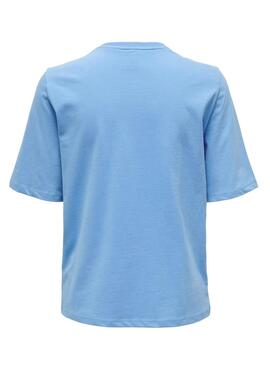 T-Shirt Only Eloise Boxy Bleu pour Femme