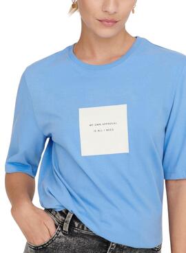 T-Shirt Only Eloise Boxy Bleu pour Femme