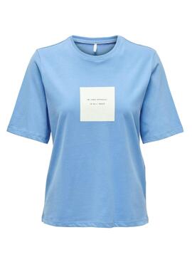 T-Shirt Only Eloise Boxy Bleu pour Femme