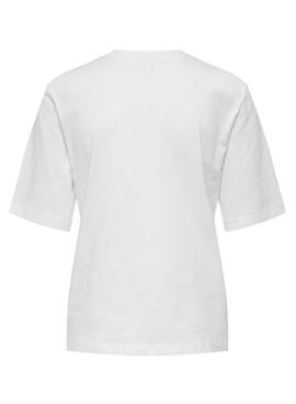 T-Shirt Only Mano Boxy Blanc pour Femme
