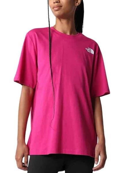 T-Shirt The North Face Relaxed Fuchsia pour Femme