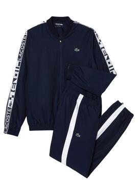 Survêtement Bandes Lacoste Bleu Marine pour Homme