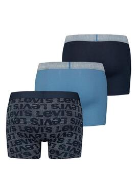 Pack 3 Slip Levis Coffret cadeau Bleu Marine Homme