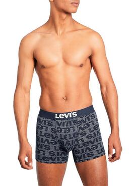 Pack 3 Slip Levis Coffret cadeau Bleu Marine Homme
