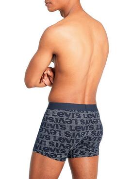 Pack 3 Slip Levis Coffret cadeau Bleu Marine Homme