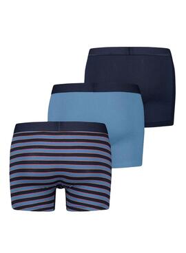 Pack Slip Levis Rayures et Liso Bleu Marine Homme