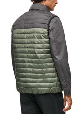 Gilet Pepe Jeans Connel Gillet Lavé Vert