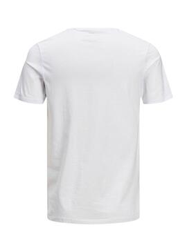 T-Shirt Jack & Jones Corp Logo Blanc Homme