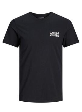 T-Shirt Jack & Jones Corp Logo Noire Homme