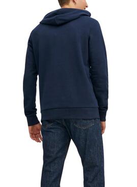 Sweat Jack & Jones Logo Maxi Bleu marine Homme