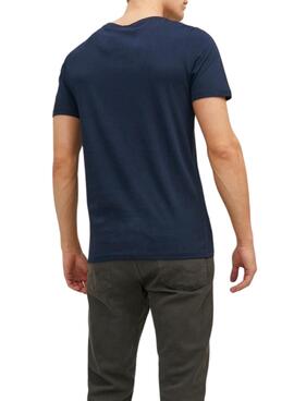T-Shirt Jack & Jones Corp Logo Slim Bleu marine
