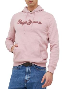 Sweat Pepe Jeans Ryan Bleach Rosa pour Homme