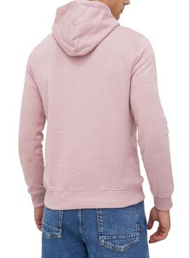 Sweat Pepe Jeans Ryan Bleach Rosa pour Homme