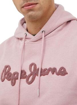 Sweat Pepe Jeans Ryan Bleach Rosa pour Homme