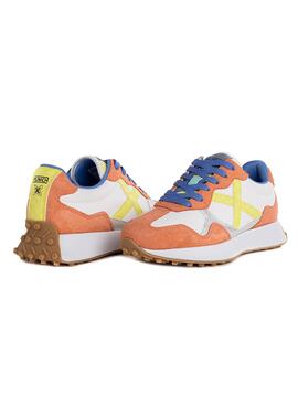Baskets Munich Road 41 Orange pour Homme
