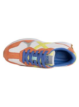 Baskets Munich Road 41 Orange pour Homme