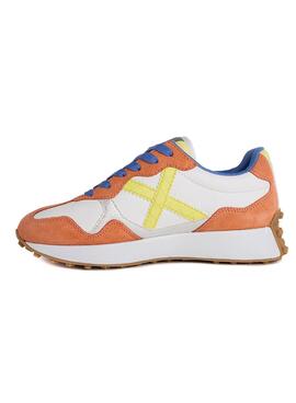 Baskets Munich Road 41 Orange pour Homme