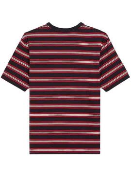 T-Shirt Levis Rayures Rouge et Bleu pour Homme