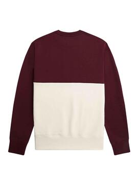 Sweat Fred Perry Circle Bordeaux et Beige