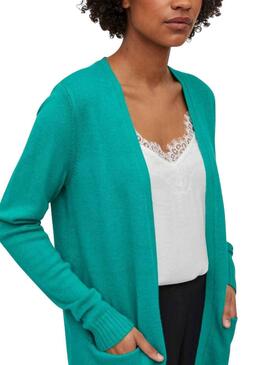 Veste Vila Viril Turquesa pour Femme