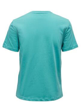 T-Shirt Only Kita Rainbow Turquesa pour Femme