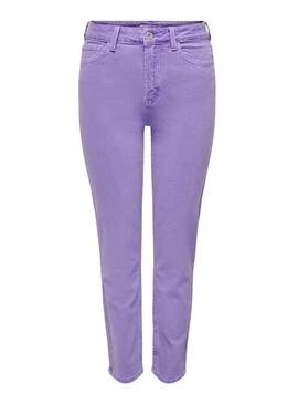 Pantalon Jeans Only Emily Lila pour Femme