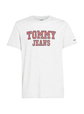 T-Shirt Tommy Jeans Essential Gris pour Homme