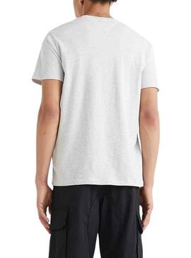 T-Shirt Tommy Jeans Essential Gris pour Homme