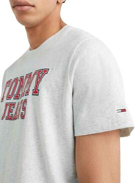 T-Shirt Tommy Jeans Essential Gris pour Homme