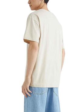 T-Shirt Tommy Jeans Graphic Beige pour Homme
