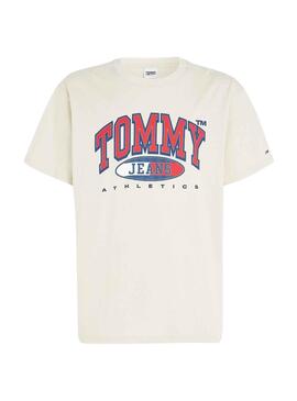 T-Shirt Tommy Jeans Graphic Beige pour Homme