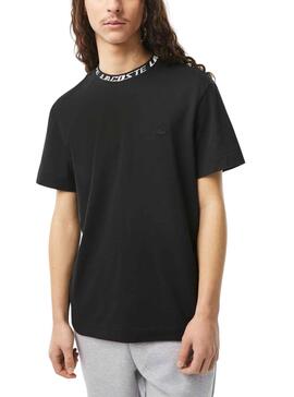 T-Shirt Logo Lacoste Noire pour Homme