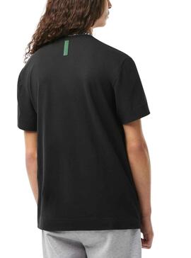 T-Shirt Logo Lacoste Noire pour Homme