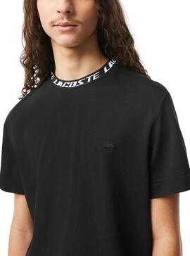 T-Shirt Logo Lacoste Noire pour Homme