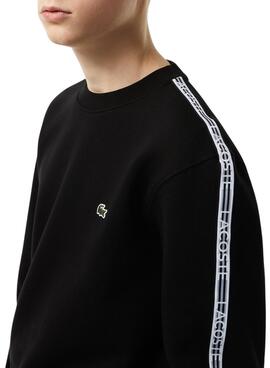 Sweat Lacoste Streetwear Noire pour Homme