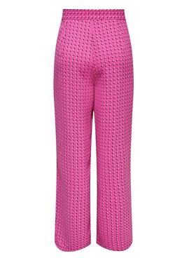 Pantalon Only Naomi Palazzo Rosa pour Femme