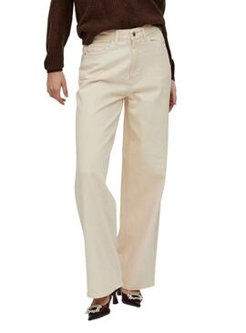 Pantalon Vila Freya Beige pour Femme