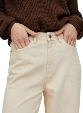 Pantalon Vila Freya Beige pour Femme