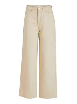 Pantalon Vila Freya Beige pour Femme