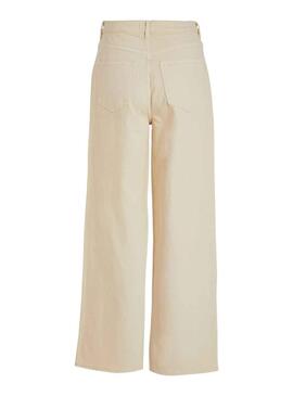 Pantalon Vila Freya Beige pour Femme