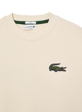 Sweat Lacoste Classic Fit Blanc Hueso Homme